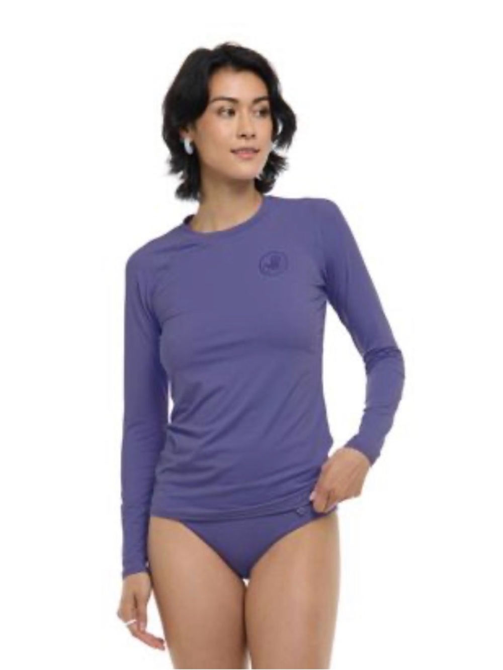 Body Glove Long Sleeve Rashguard Swim Top in Purple (Iris)